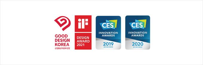 퓨리팟 수상 내역 — CES Innovation Awards, 굿디자인, iF 디자인 어워드